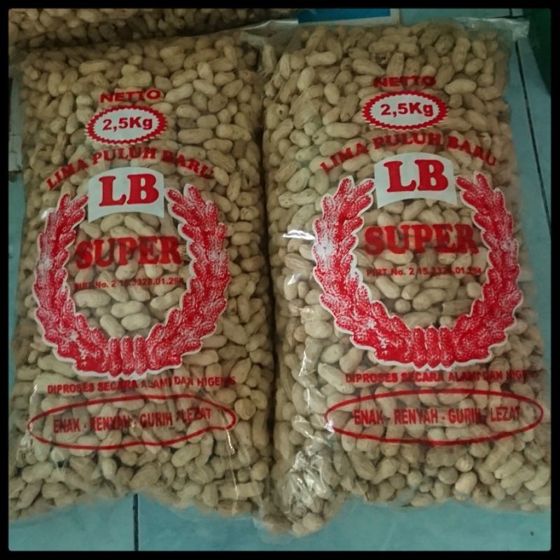 

kacang kulit asin super 1 ball 2.5kg kacang sangrai