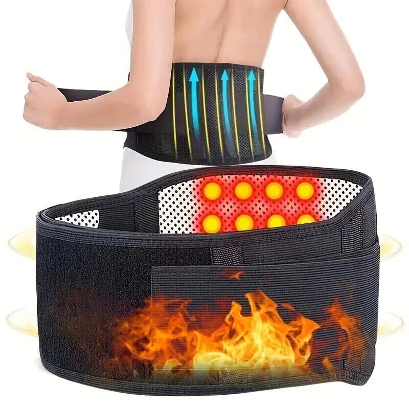 1pc Adjustable Self-heating Magnetic Therapy Back And Waist Support Belt, Waist Massage Belt Sports 