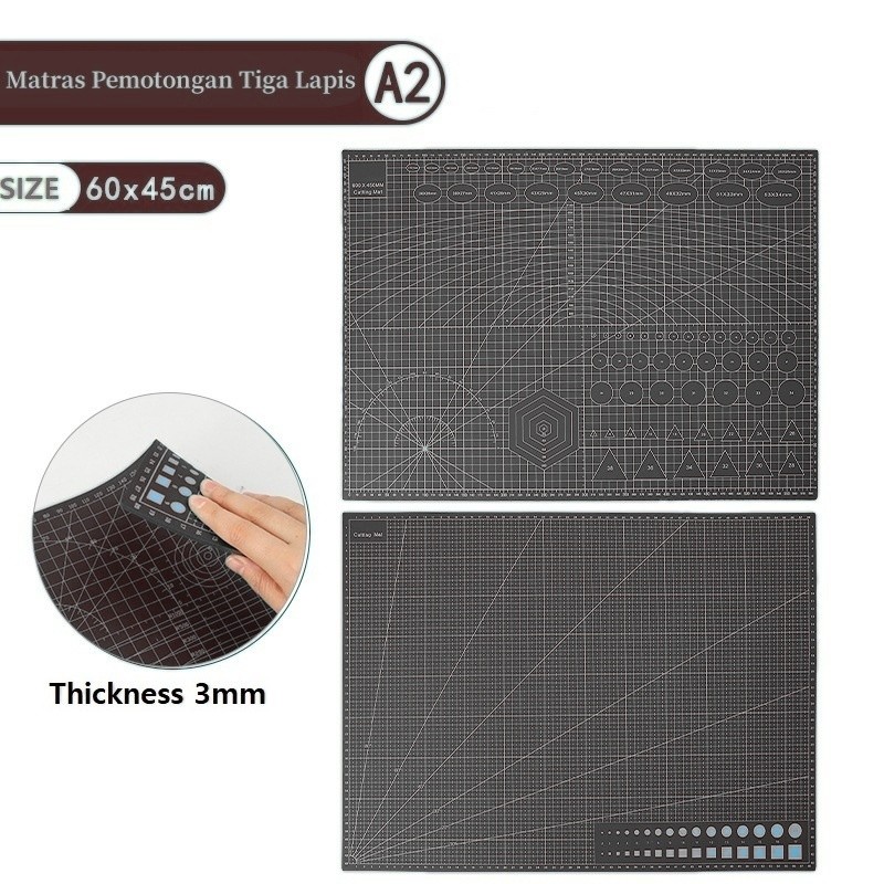 

Cutting Mat Black Double-sided A2