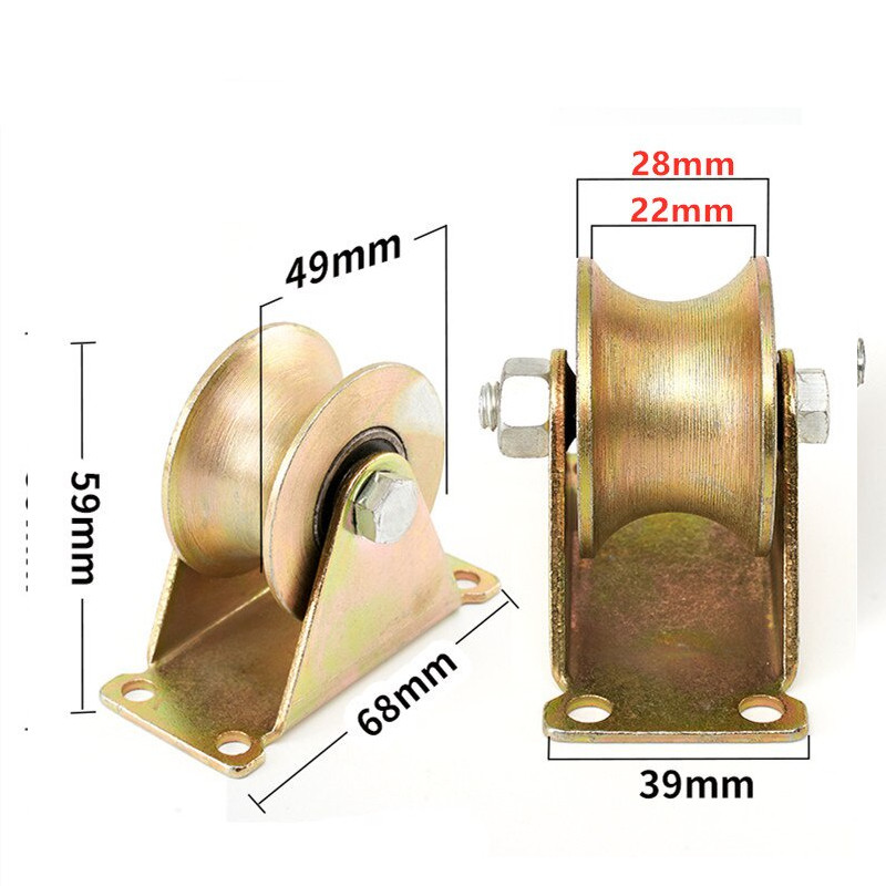 50mm Roda Gerbang Pagar Model U & V Roda Pintu Pagar Besi Roda Gerbang Pintu Geser
