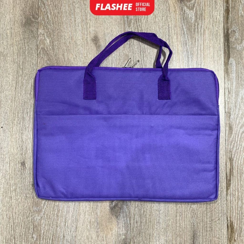 Flashee Tas Laptop Sleeve Case Ungu Violet 14 Inch Unisex Simple Cover Tas Laptop Pria 14 Inch