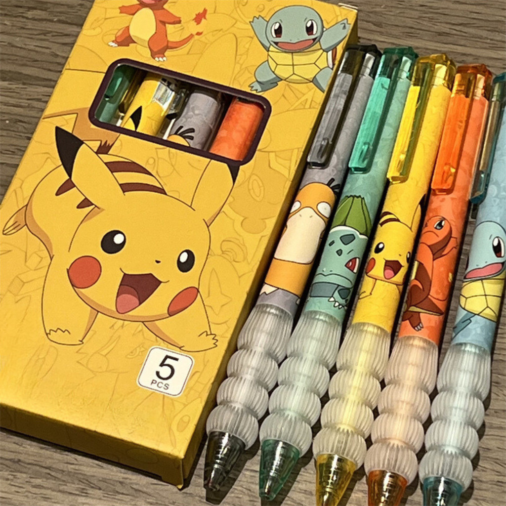 

[doodledreams] Pulpen Gel Karakter Pkmon 1 SET ISI 5 PCS / Press Pen / Pulpen Tinta Hitam / Bolpen Tinta / Alat Tulis Sekolah