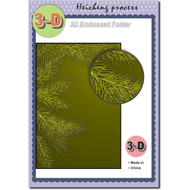 

New Tim Holtz's 3d Texture Gradient Embossed Folder Of Pine Branches Is Used For Card Making, Scrapbook Paper, Diy Craft Decorat