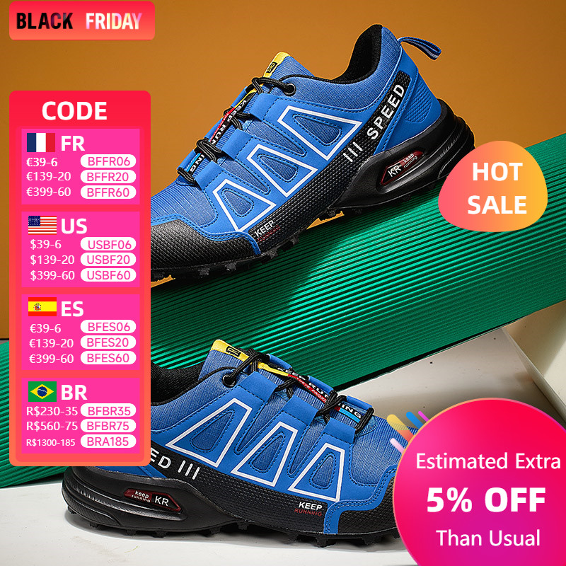 Men's Hiking Shoes Outdoor Leisure Sports Shoes Mountain Cycling Sports Shoes Comfortable Waterproof