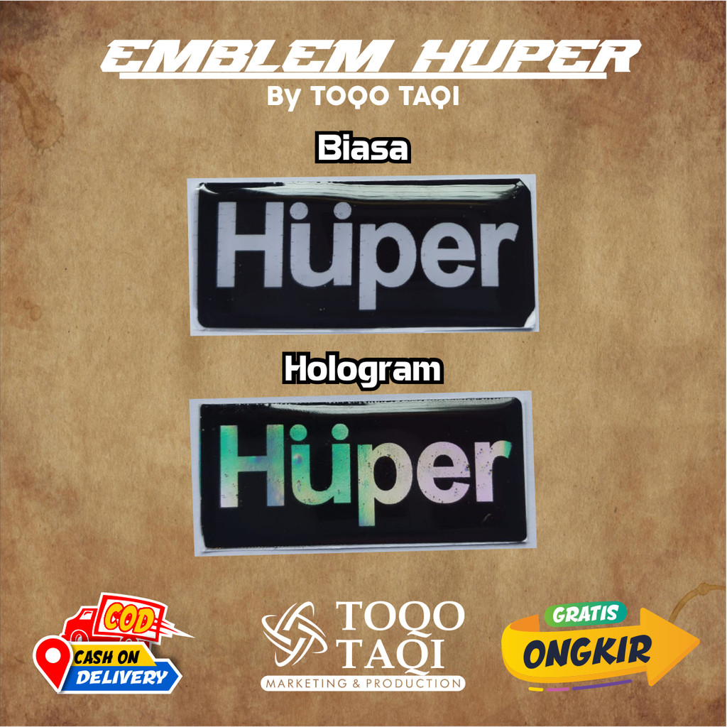 

STIKER TIMBUL EMBLEM LOGO AUDIO HUPER STIKER RESIN LENTUR