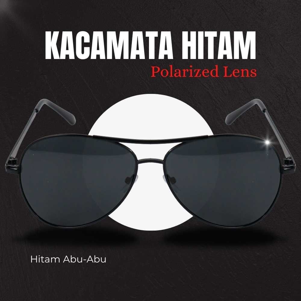 Aoron Kacamata Hitam Aviator Sunglasses Polarized Lens - RB2132 [ I K F Store ]