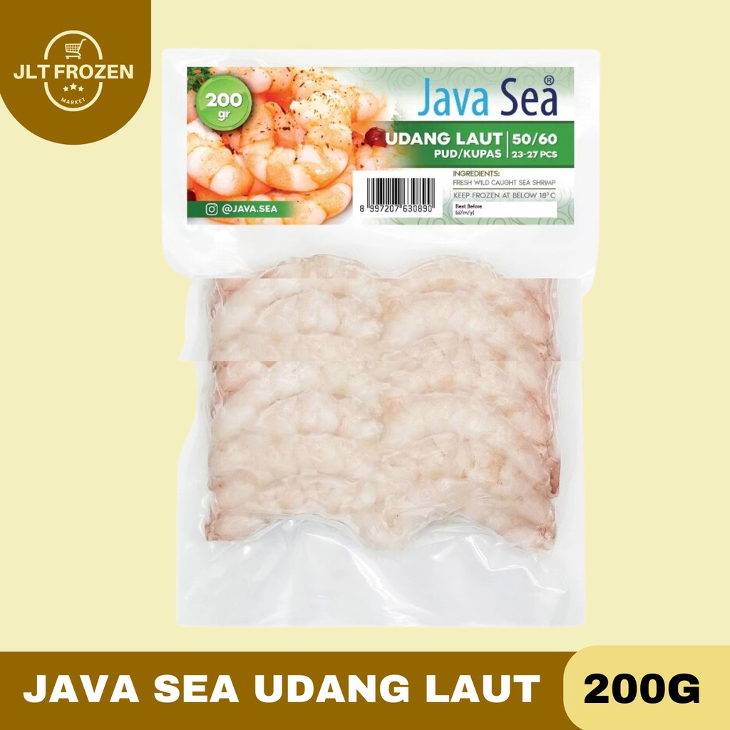 

Java Sea Udang Laut Frozen / Udang Kupas / Udang Vaname / Frozen / Beku / PUD 60/70 / 200g