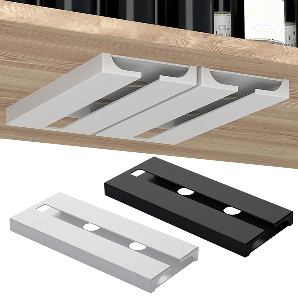 1/2pcs Gantungan Gelas Wine - restoran bar dapur Rak Gelas Wine Tidak diperlukan pengeboran Rak Gela