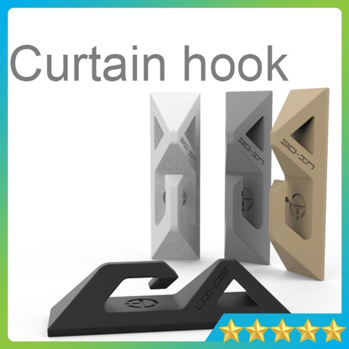 Pengait Gorden Hook Kaitan Tempel Dinding