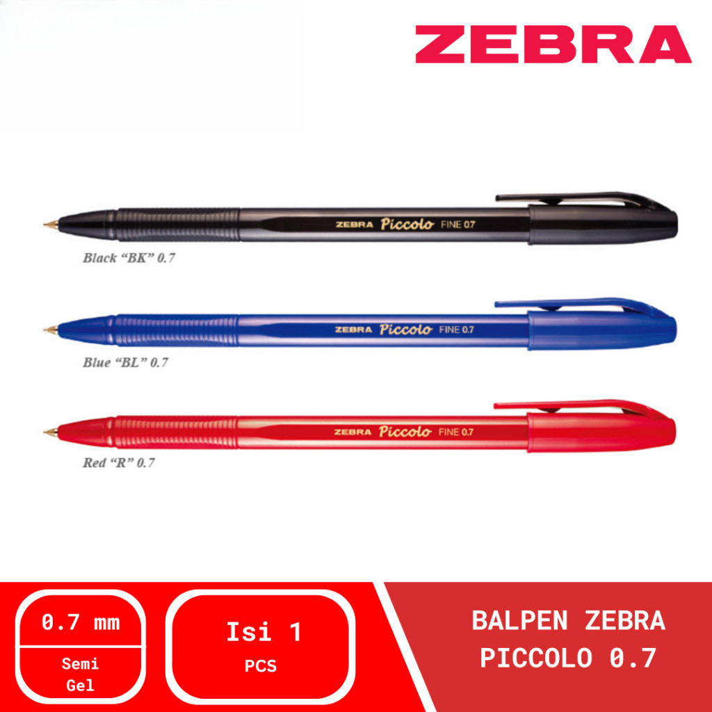 

Ballpoint Bolpen Pulpen Pena Zebra Piccolo Semi-Gel 0.7 mm (1 PCS)