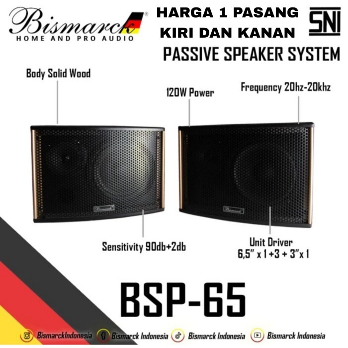 GROSIR SPEAKER PASIF 6 INCH BISMARK