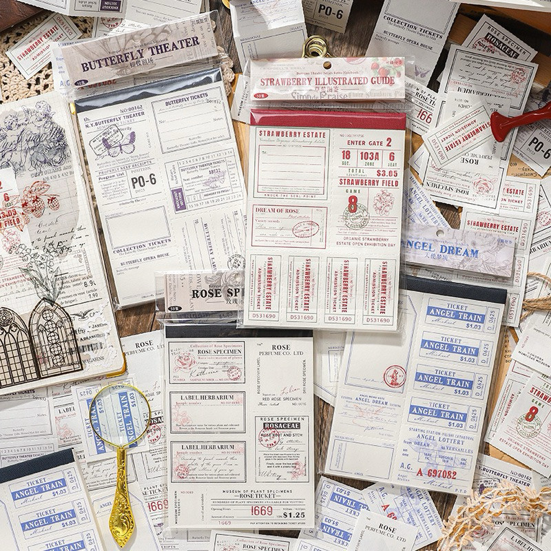 

Journamm.id Kertas jejak Seri teater Barok buku catatan label retro sederhana buku catatan buku catatan bahan dasar kertas