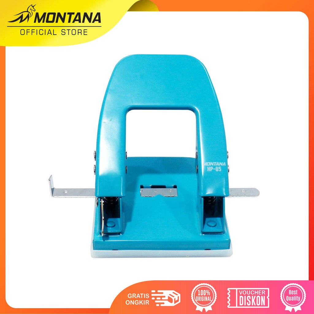 

MONTANA Punch Pembolong Kertas Maksimum A4 15 x 11 cm Paper Hole Puncher With Lock HP-85