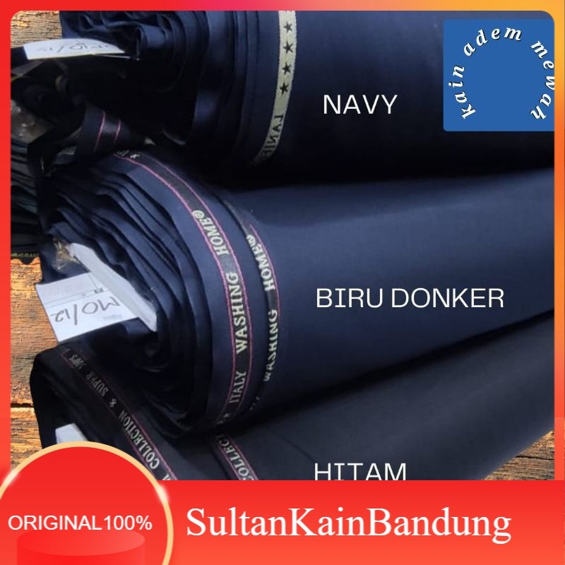 Bahan kain celana pria wanita rok span setelan kantor biru navy,hitam wool lembut/celana pormal