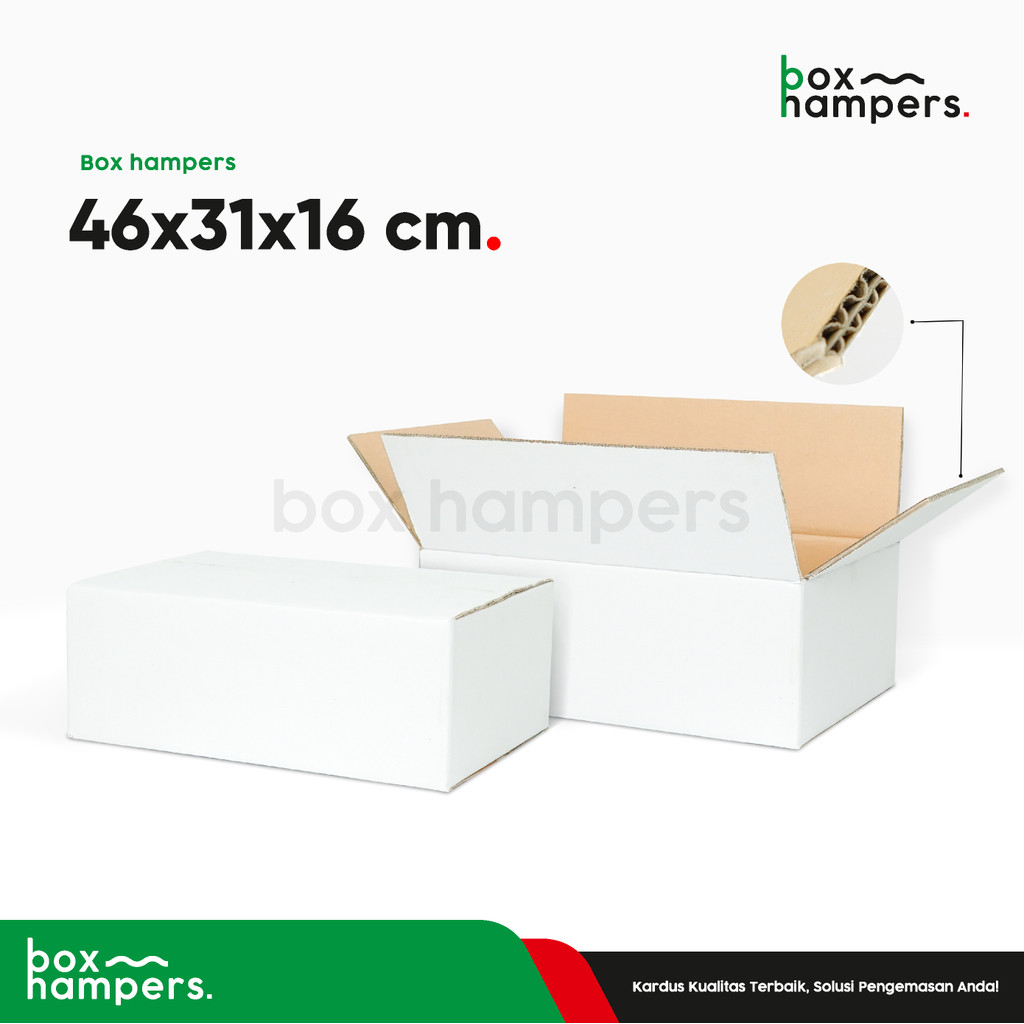 

Box 46x31x16 ( 18st OKAM ) BoxNormal/Amdk/Kotak/Packing/Kardus/A1/tinggi10/tinggi16