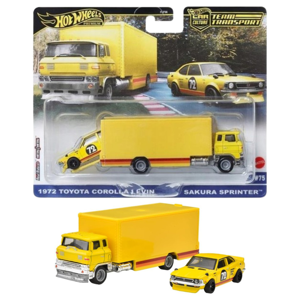 Hot Wheels Premium Team Transport 1972 Toyota Corolla Levin Vs Sakura