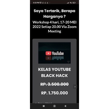 ECOURSE YOUTUBE MONET ADSENSE PIN MONETIZE TERMURAH TONTON CHANNEL SENDIRI DIGITAL MARKETING PELUANG