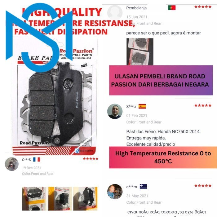 Kampas Rem HONDA VT400S 2011 - 2016 NV750C Shadow 750 1999-2001 VT750 Shadow Aero 2008-2020 VT 750 4