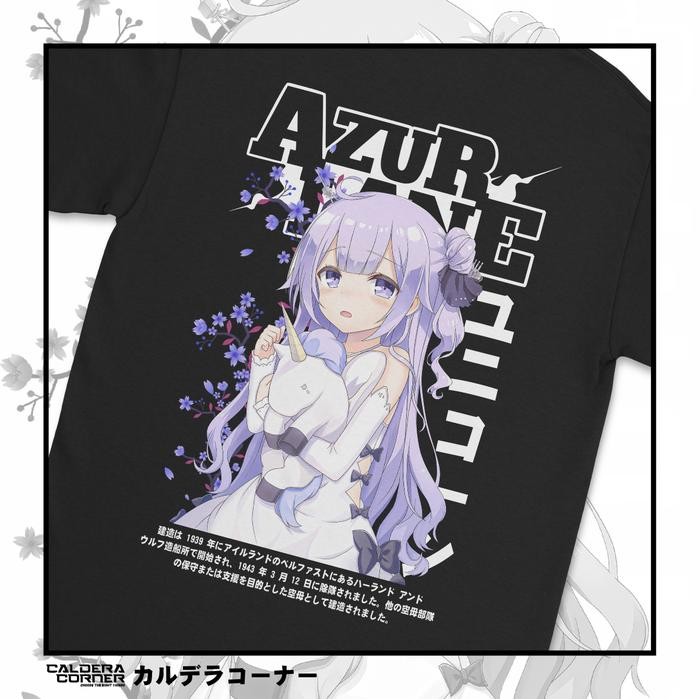 Kaos  Anime Game Azur Lane Unicorn Katun Combed Digital