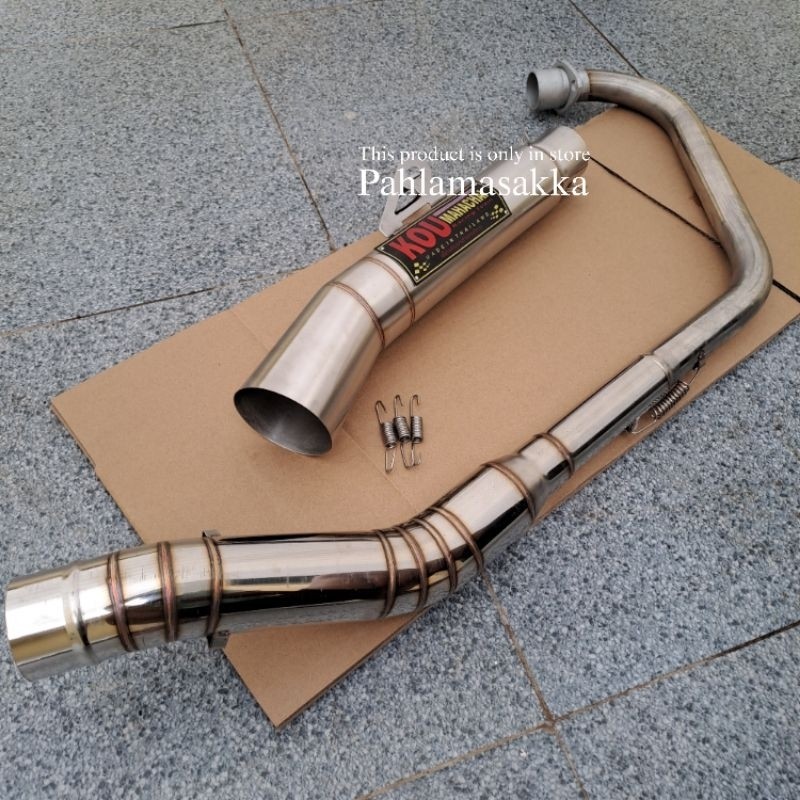 1set kou Mahachai tube exhaust bajaj ct100,125 tmx pinoy euro 125 150vperman raider carb,fi skygo 12