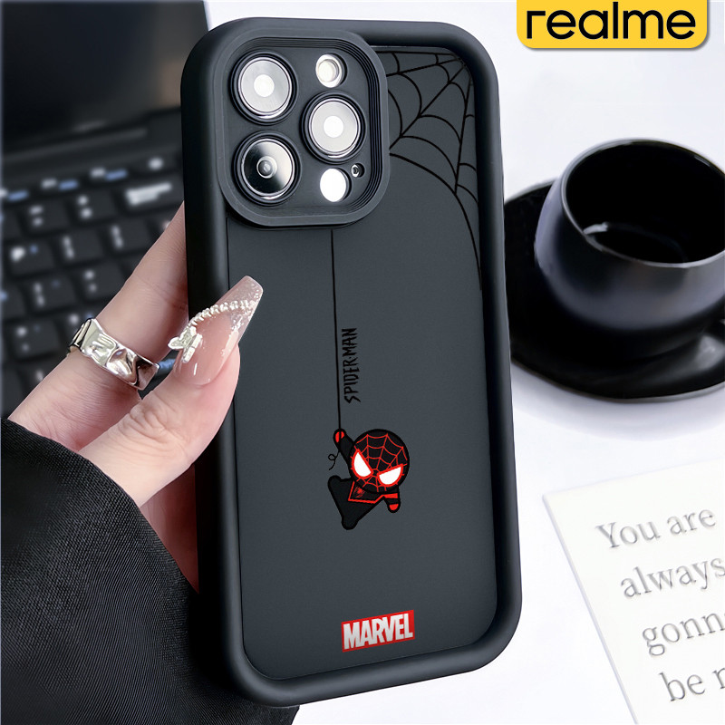 Unik Spider-Man Couple Silicone Case Realme C53 C2 C15 C21Y C55 C35 C33 C31 C21 C30 C25 C20 C67 C11 
