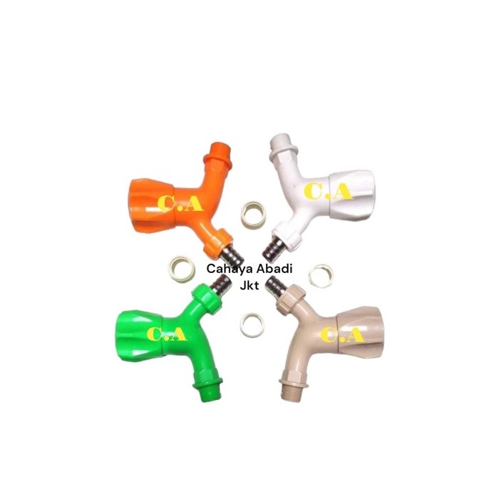 KRAN KERAN AIR PVC taman corong BELIMBING 1/2" SHK CML