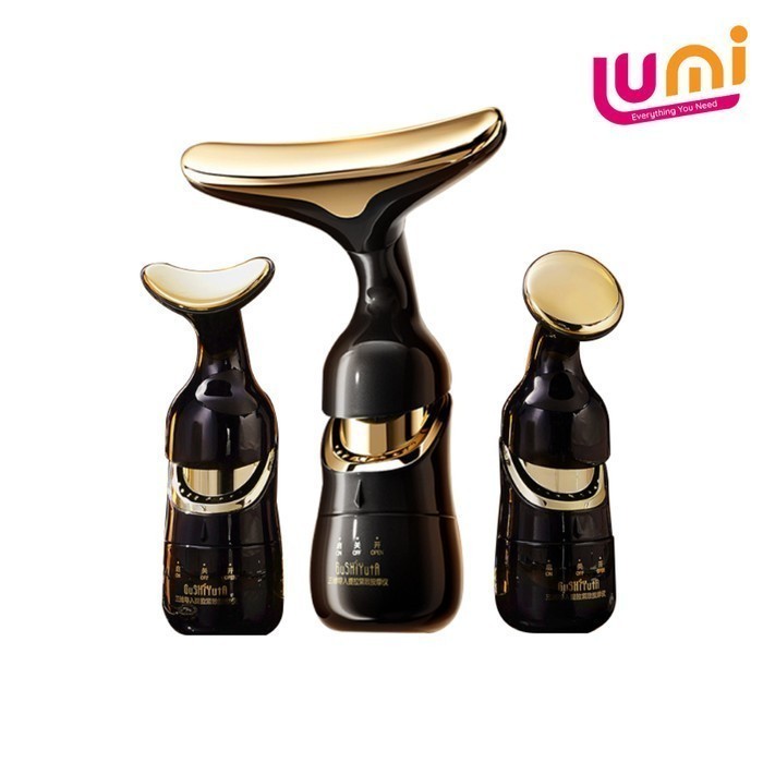 Alat Pijat wajah Muka Wanita 3in1 Cewek Pijit Portable Alat Getar Import Bagus