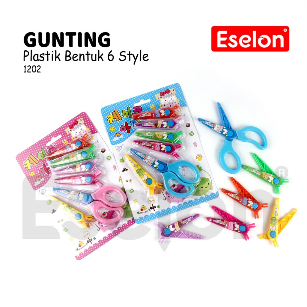 

1set Gunting Kertas Gerigi Zig Zag / Gelombang 6 Model / Gunting Anak