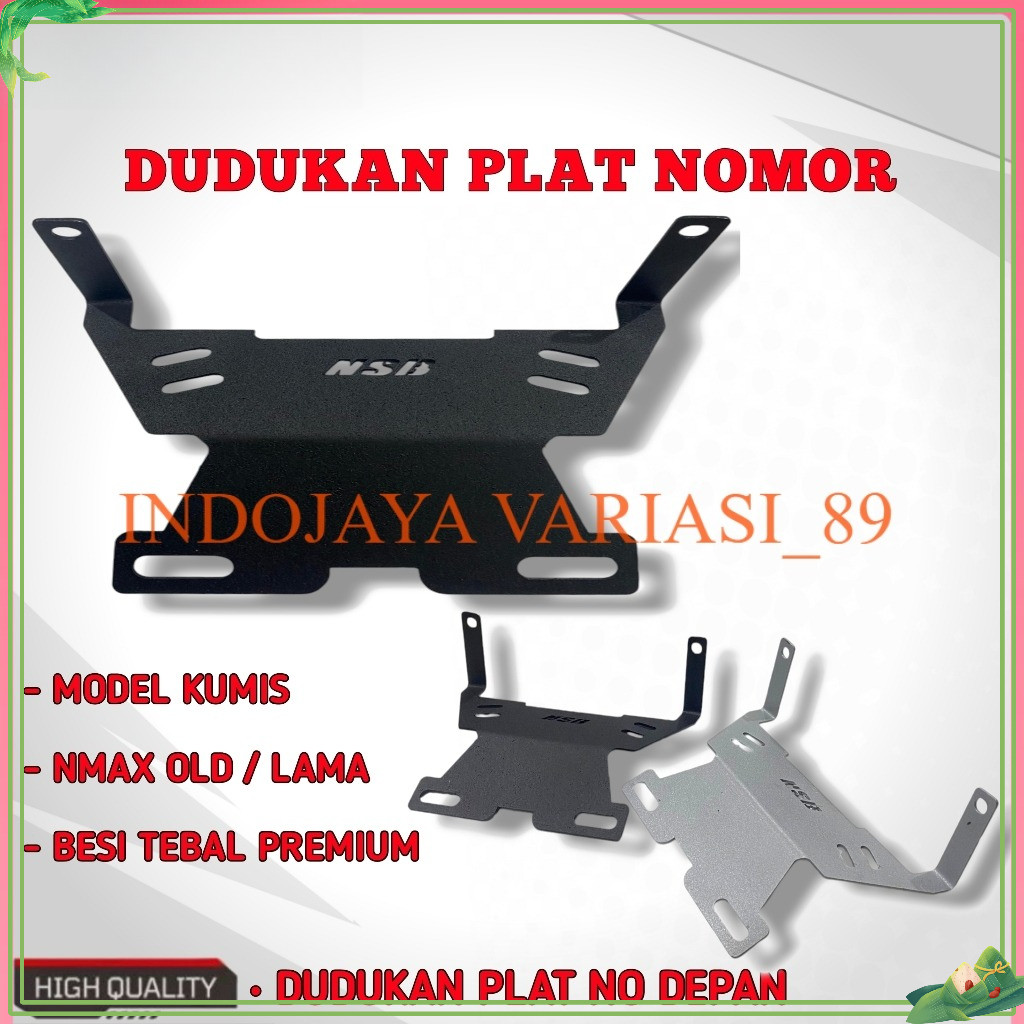 BREKET DUDUKAN PLAT NOMOR NMAX MODEL KUMIS BREKET PLAT NO NMAX OLD 2015 2016 2017 2018 2019 INDOJAYA