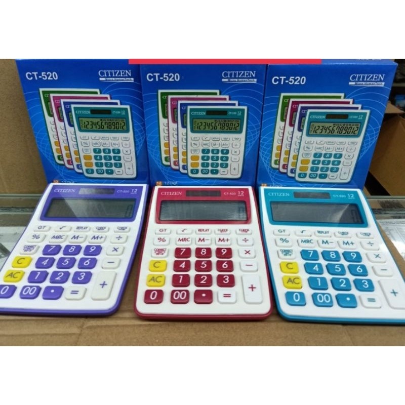

TSB KALKULATOR CITIZEN 12 DIGIT CT 520 CHECK CORRECT 120 STEP