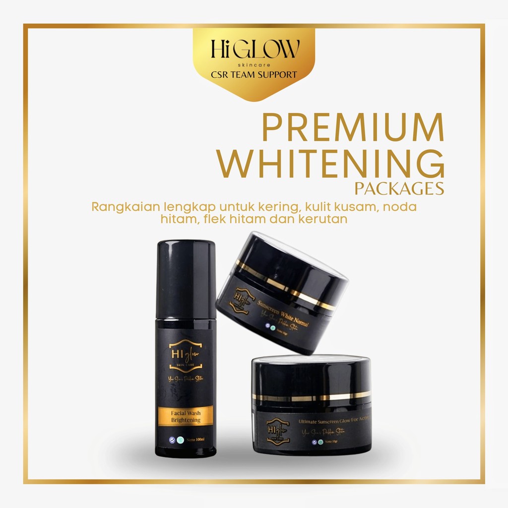 [READY STOCK] PAKET PREMIUM BRIGHTENING/ W1+/W2+/W3+/W4+/G1+/N1+/N2+/F1+ - HIGLOW SKINCARE ORIGINAL