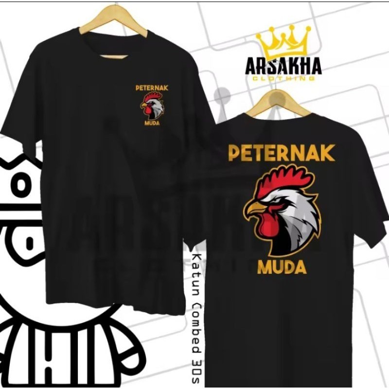 KAOS PETERNAK MUDA AYAM BROILER JAMBUL MERAH