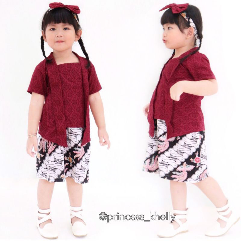Set Kebaya Anak Perempuan Caca Kids / Kebaya Anak Kutubaru / Kebaya Anak Kartini