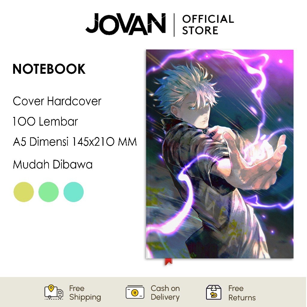 

Notebook Hardcover Custom Jujutsu Kaisen Satoru Gojo Buku Tulis Catatan Note Agenda Planner Jurnal Diary Notebook Anime
