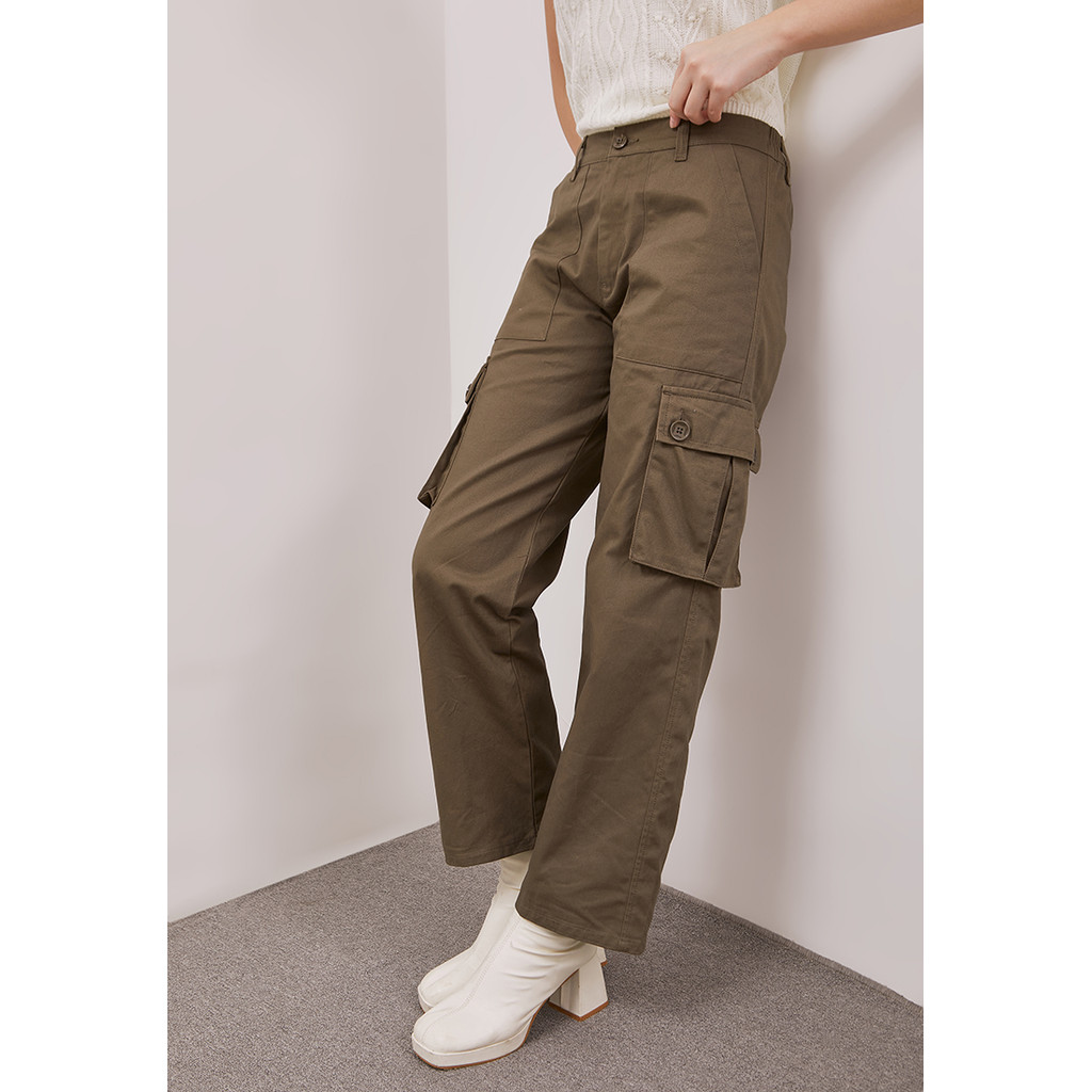 Sihye Cargo Long Pants Olive