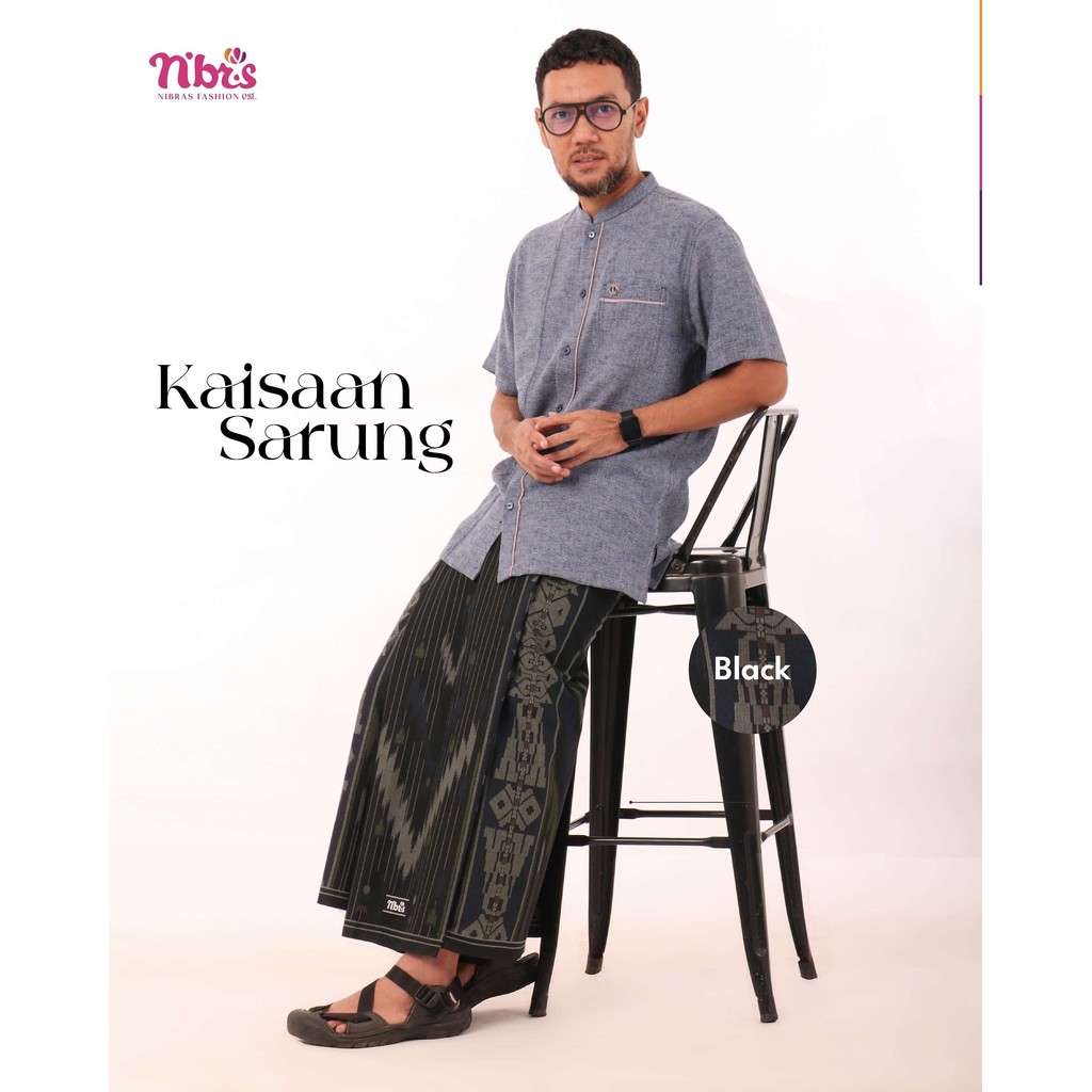 NIBRAS - Sarung Pria Premium Bahan Rayon KAISAAN -  Sarung Pria Motif - Sarung Pria Terbaru 2025