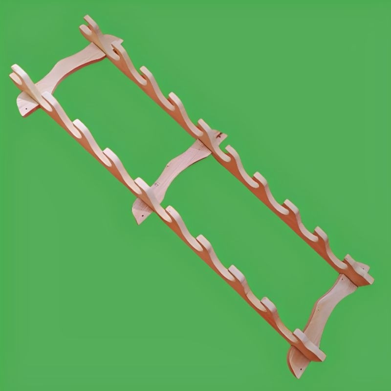 PROMO [BAYAR di TEMPAT] Stand Dudukan Rak penyimpanan Katana Samurai Pedang & Golok COD