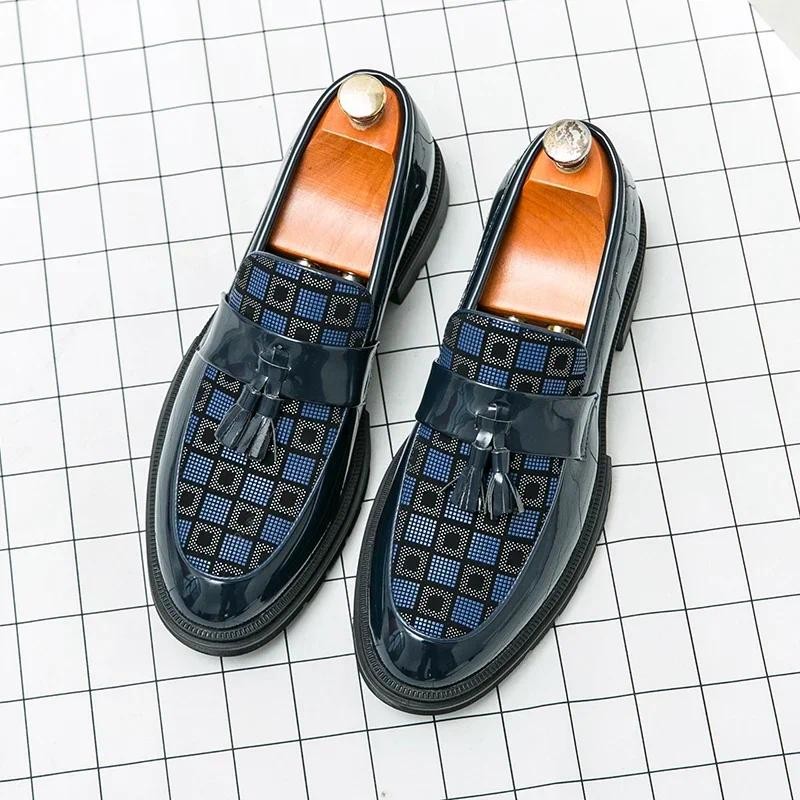 2024 New Men Shoes Casual Luxury Breathable Loafers Leather Mens Dress Shoes High Quality Evening Dr