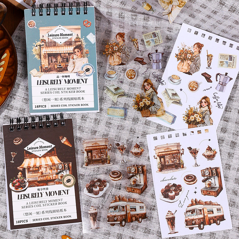 

Leisurely Moment Series Vintage Bread Food Fruit Landscape Sticker Book Creative DIY Journal Material Collage Stationery
