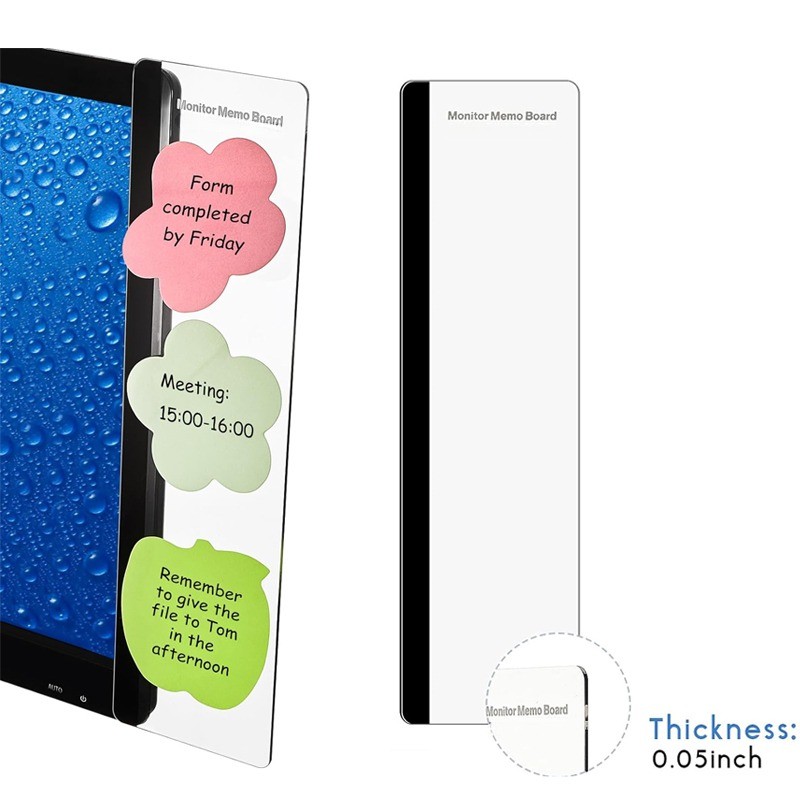 

Computer Monitor Notes Monitor Message Board Screen Memo Board Computer Sticky Note Holder Message Memo Panel for Office