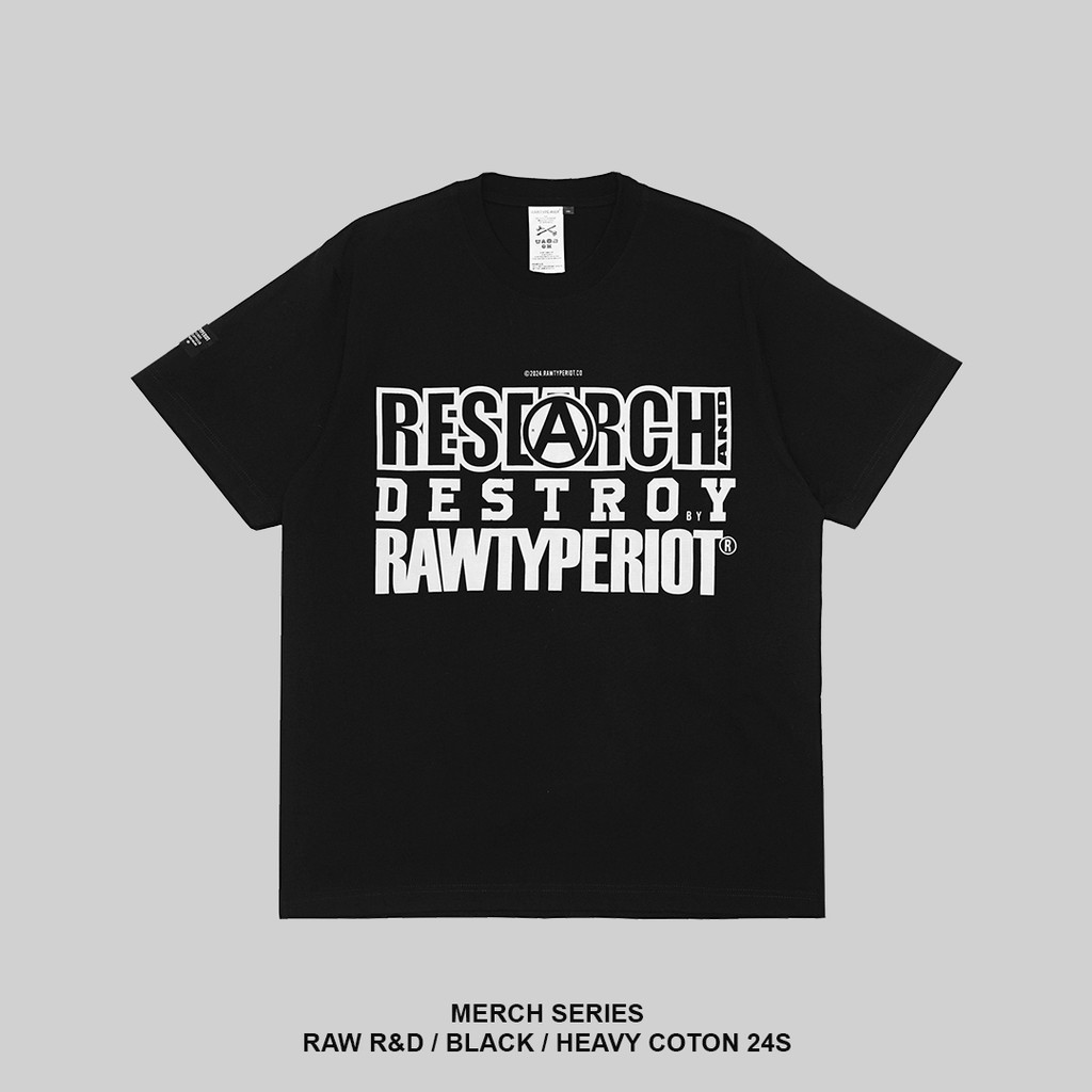 RAWTYPE RIOT Raw R&D Tees - Black