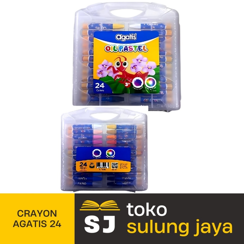 CRAYON AGATIS 24 | PEWARNA AGATIS | OIL PASTEL AGATIS