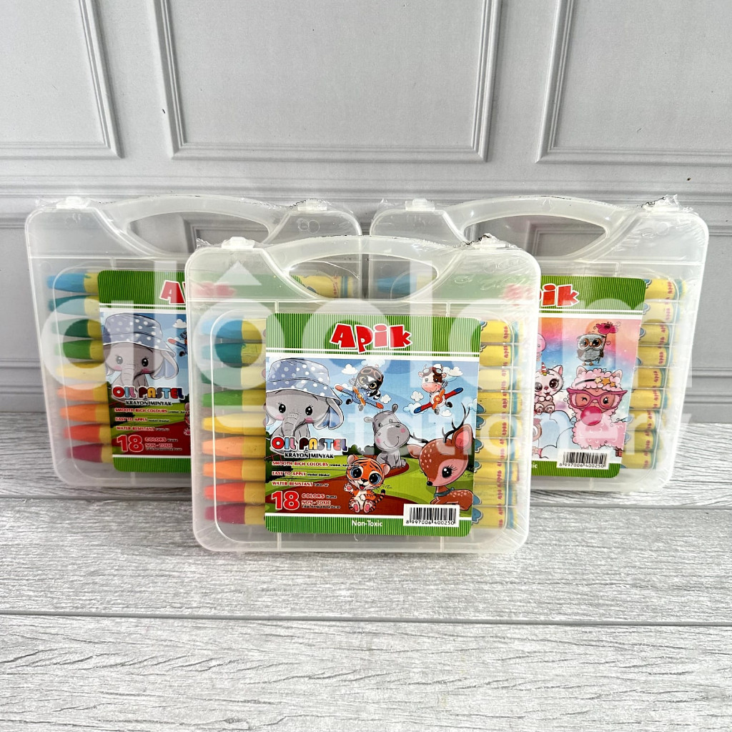 

(COD) SATU SET ( 18 WARNA ) Oil Pastel Crayon Apik 18 Warna