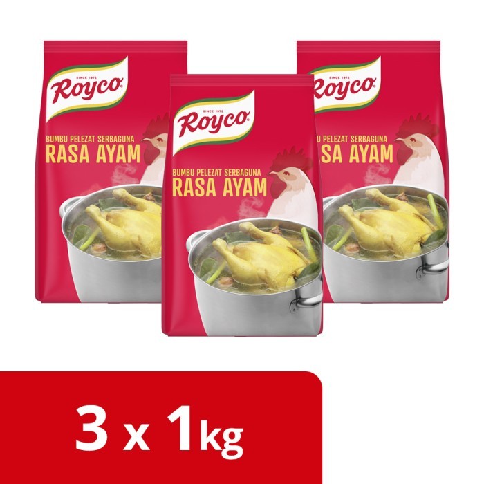 

Royco Bumbu Pelezat Rasa Ayam 1Kg - 3 Pouch