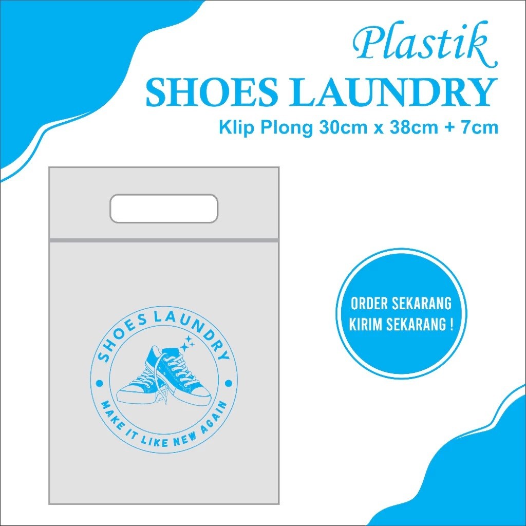 (Isi 50pcs) Plastik Laundry Sepatu, Plastik Shoes Laundry, Ziplock Sepatu, Zip Sepatu, Klip Sepatu, 
