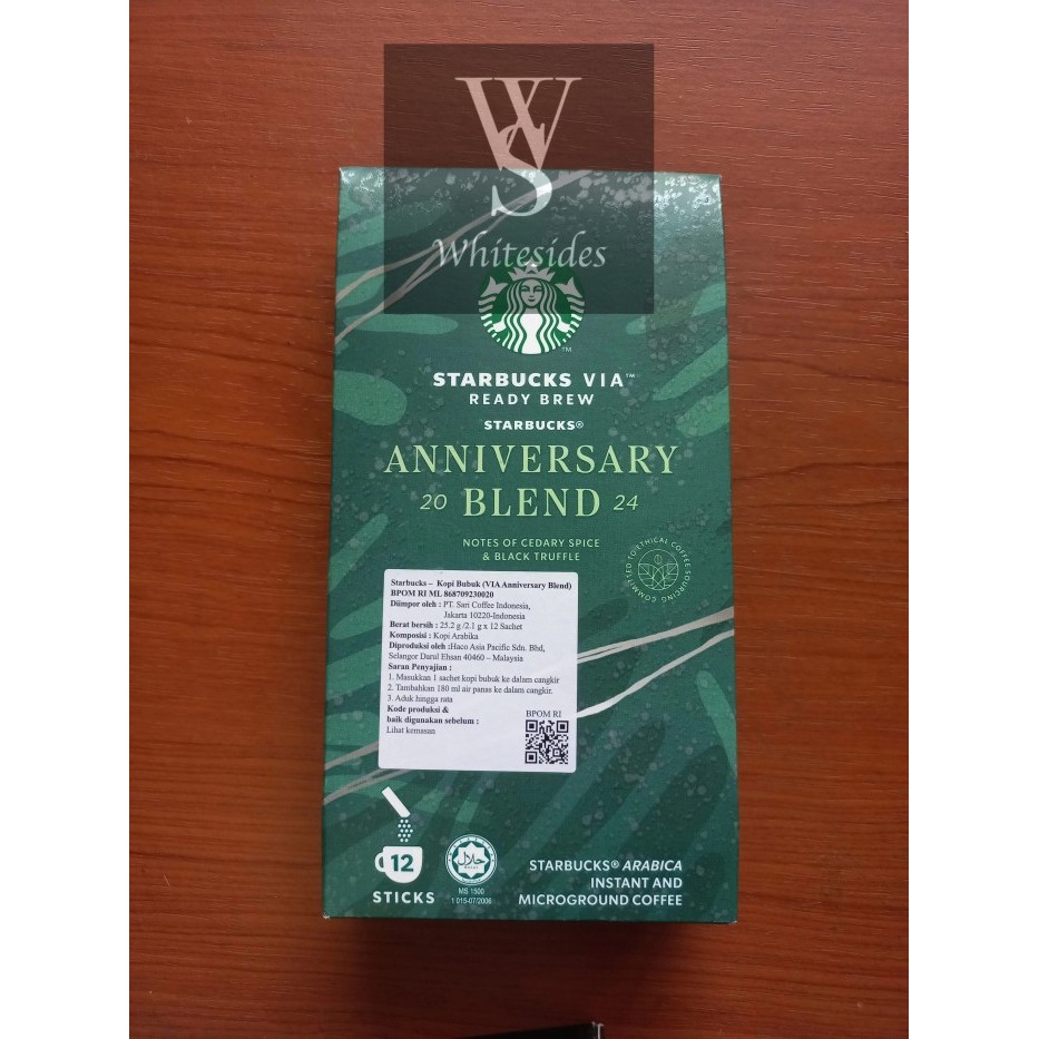 

VIA Starbucks Coffee Instant Italian Roast Colombia Pike Place 12Stick - Anniv. Blend