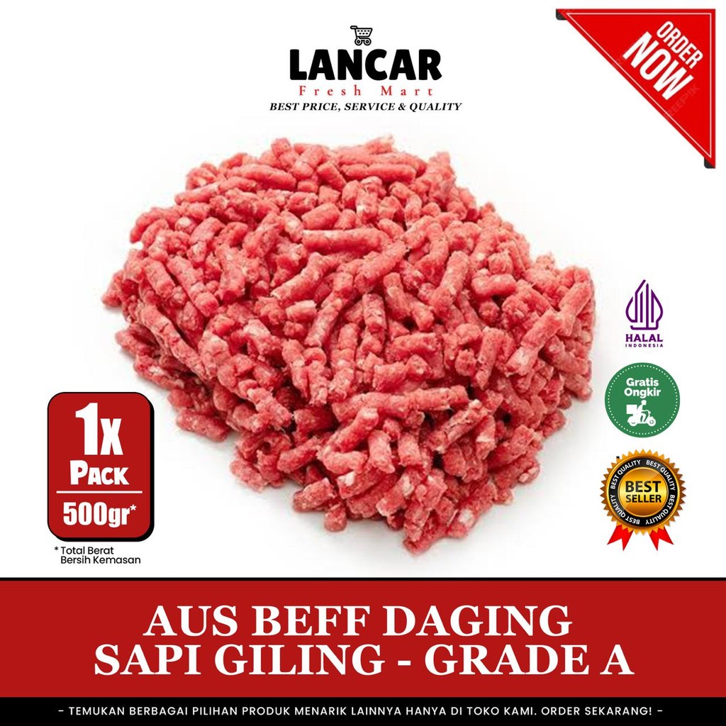 

AUS BEFF DAGING SAPI GILING GRADE A 500GR