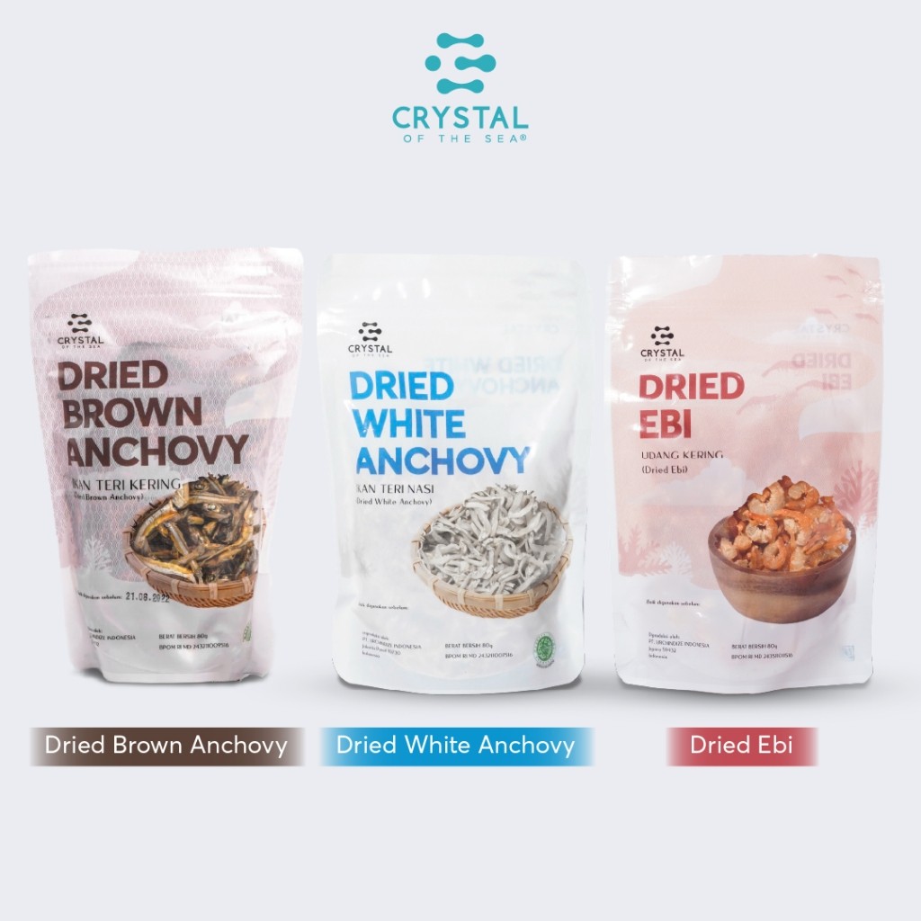 

Crystal of the Sea | Dried Brown White Anchovy (80GR) / Ikan Billis - Lauk MPASI NON Pengawet