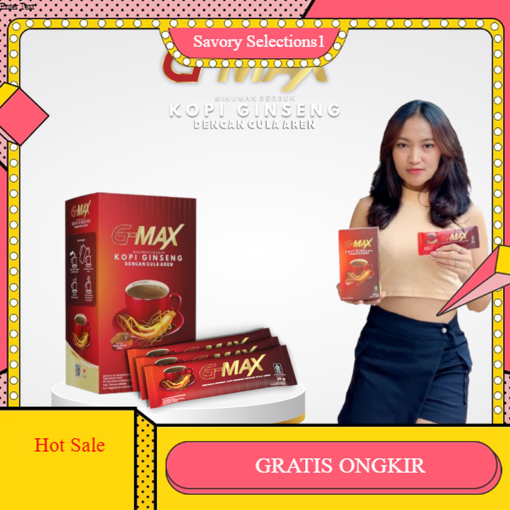 

【SAVORY】 FLASH SALE!! KOPI G-MAX ORIGINAL BPOM 10 SACHET