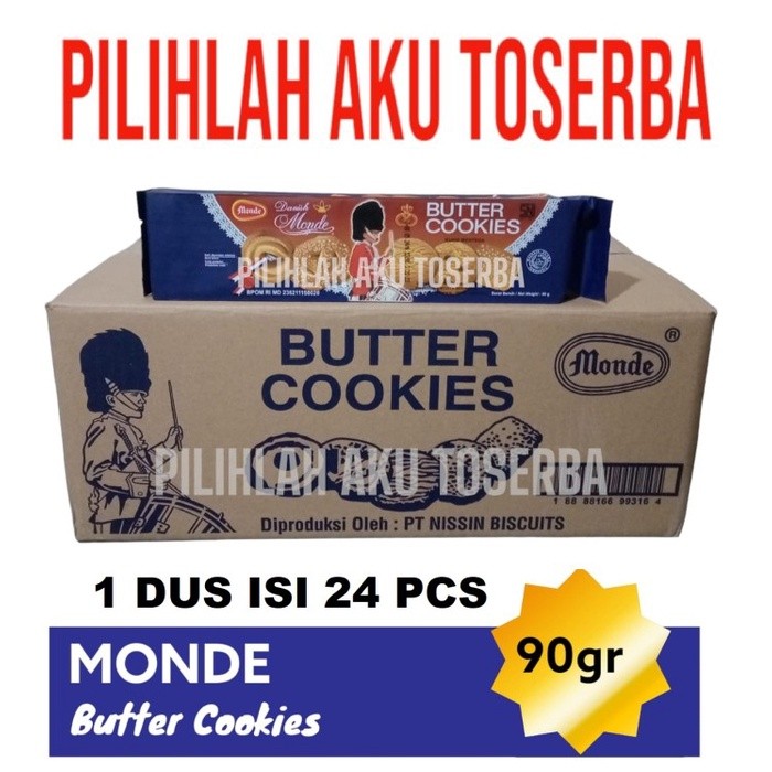 

Biskuit Monde BUTTER COOKIES 90 gr - ( HARGA 1 DUS isi 24 pcs )